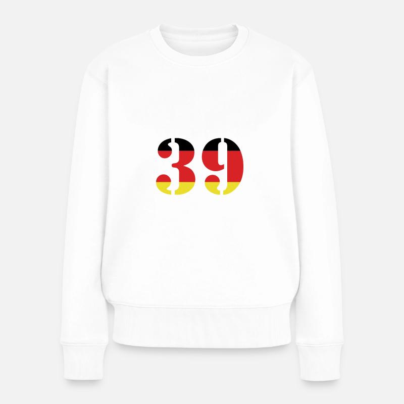 39 Numéro Jersey Allemagne - Pull Premium bio Femme - blanc