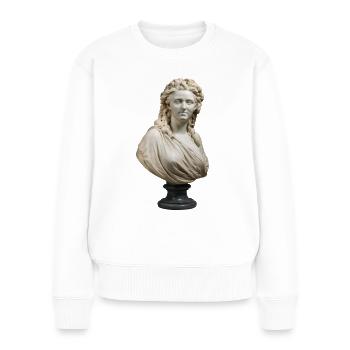 von Augustin Pajou, Büste Madame de Wailly - Frauen Premium Bio Pullover - Weiß - Vorne - Julia (174cm)