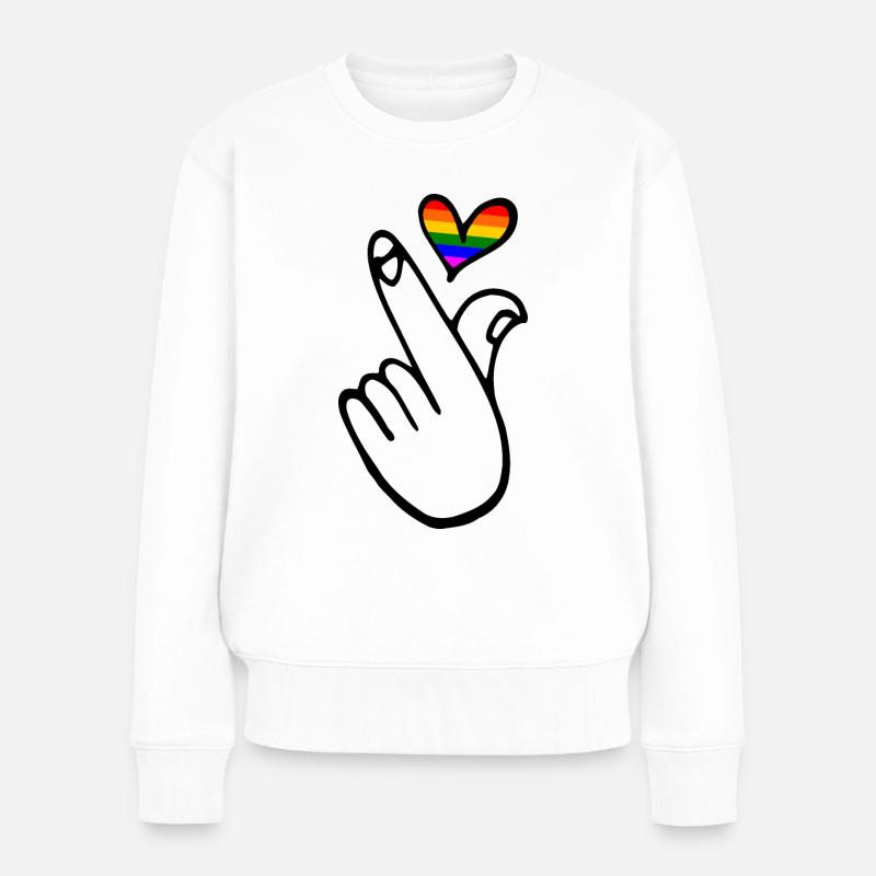 Lgbtq - Frauen Premium Bio Pullover - Weiß