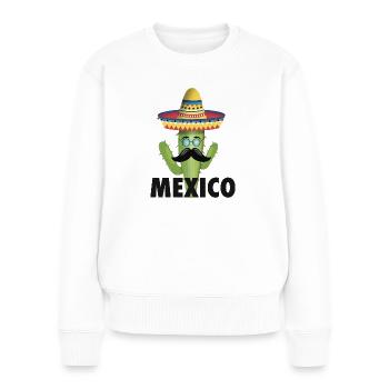 Mexiko - Frauen Premium Bio Pullover - Weiß - Vorne - Julia (174cm)