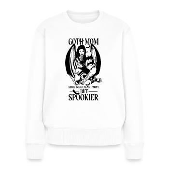 GOTH MOM LIKE NORMAL MAMA GOTHIC SATANISM - Women's Premium Organic Jumper - white - Front - Julia (174cm)