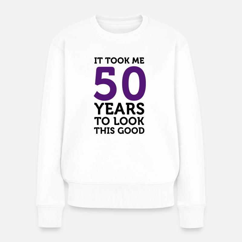Es hat 50 Jahre gedauert, um so gut auszusehen! - Frauen Premium Bio Pullover - Weiß