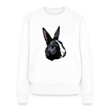 Rabbit black and white - Women's Premium Organic Jumper - white - Front - Julia (174cm)