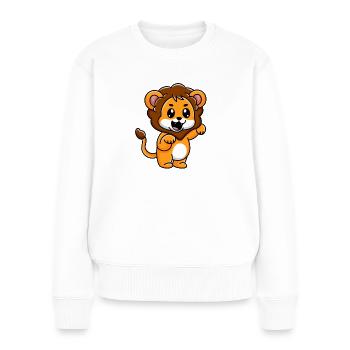Mignon petit bébé lion - Pull Premium bio Femme - blanc - Devant - Julia (174cm)