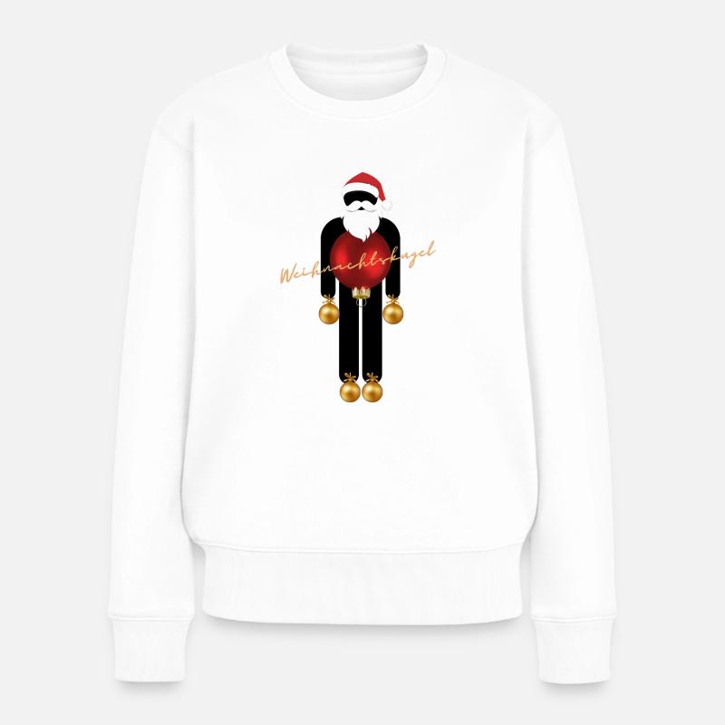 Weihnachtskugel - Frauen Premium Bio Pullover - Weiß