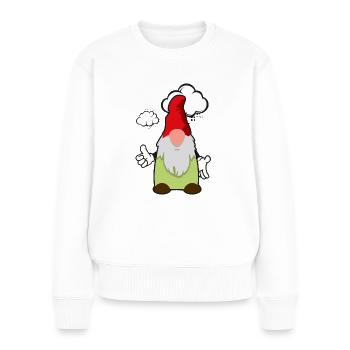 Nuage de Grummelzwerg - Pull Premium bio Femme - blanc - Devant - Julia (174cm)