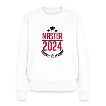 Abschluss 2023 - Master 2023 Studium Student Uni - Frauen Premium Bio Pullover - Weiß - Vorne - Julia (174cm)