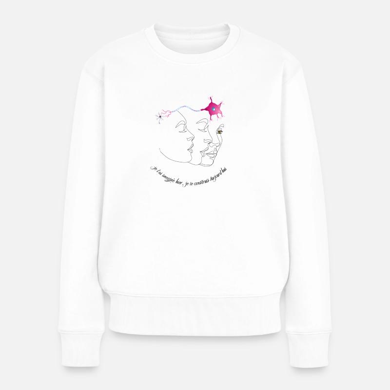 je l' ai imaginé hier - Pull Premium bio Femme - blanc