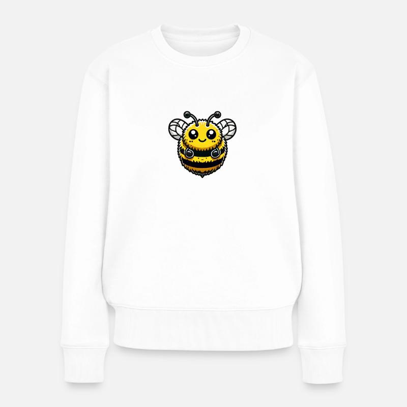 hummel biene - Frauen Premium Bio Pullover - Weiß