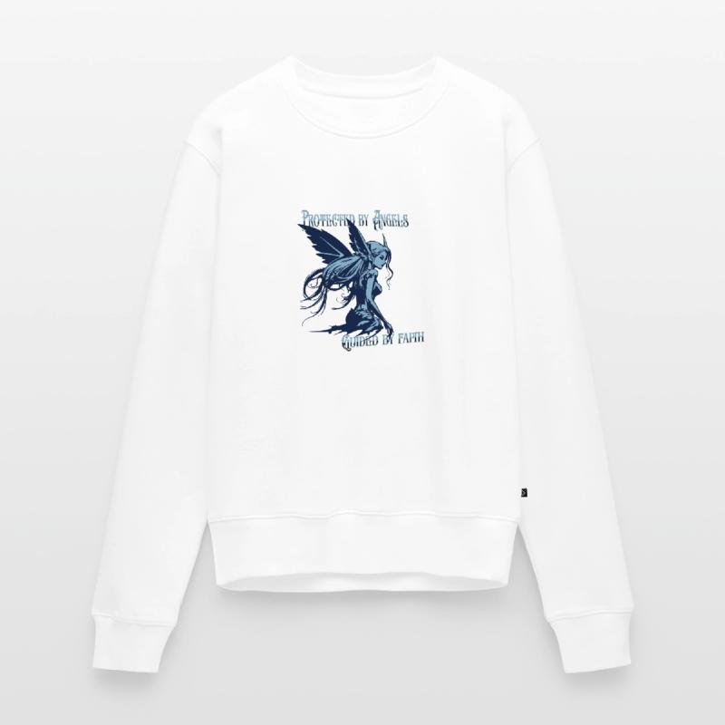 Engel beschützen mich – Glaubensspruch Design Frauen Premium Bio Pullover