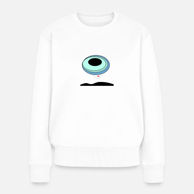 Dame Mode - Frauen Premium Bio Pullover - Weiß