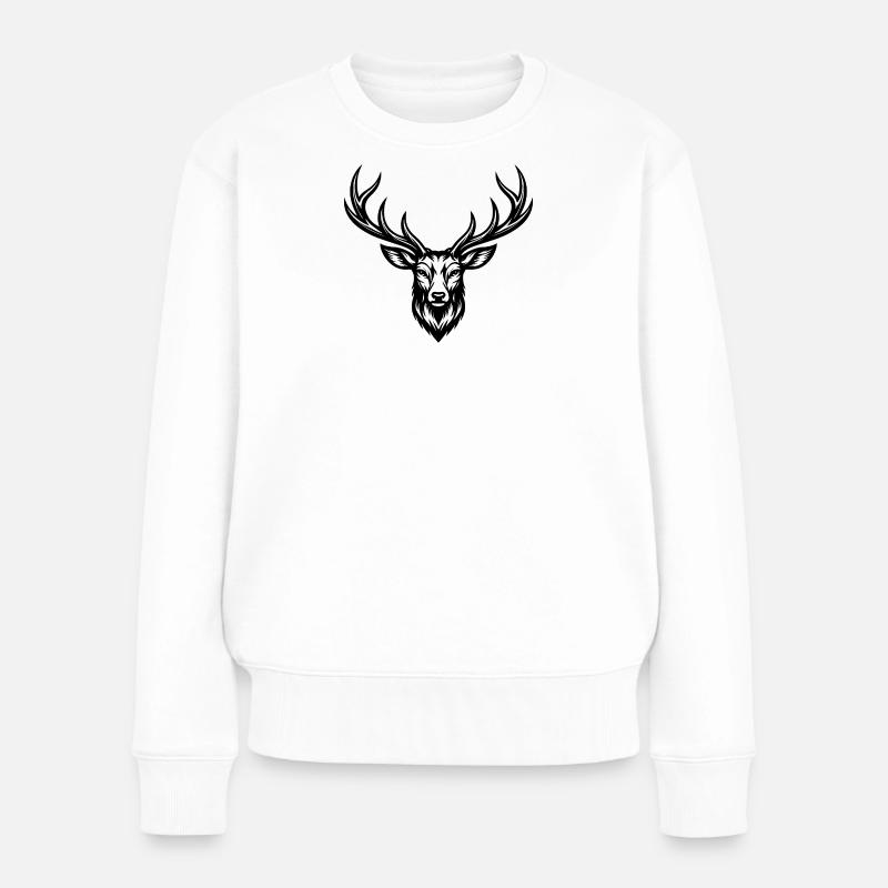 Cerf classique et professionnel - Pull Premium bio Femme - blanc