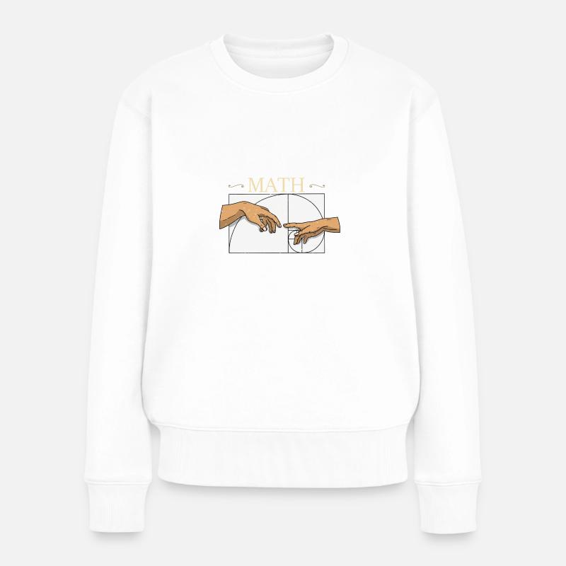 Fibonacci Zahlen Mathe Kunst Geometrie Geek - Frauen Premium Bio Pullover - Weiß