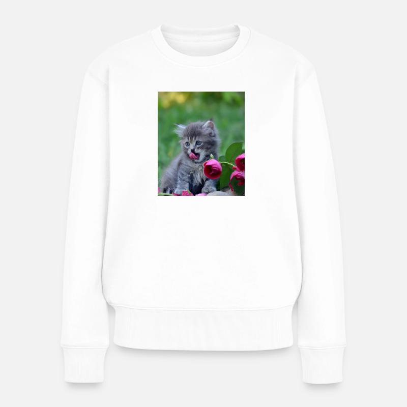 Pour les propriétaires de chats - Pull Premium bio Femme - blanc