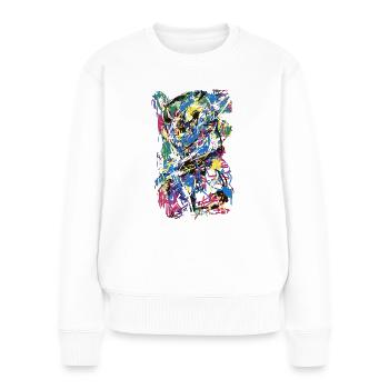 Abstract Painting - Women's Premium Organic Jumper - white - Front - Julia (174cm)