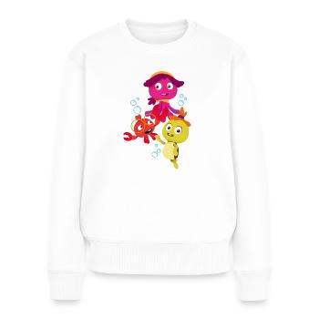 Maari - Abenteuer Am Riff Maari Mit Tuts Und Fin - Frauen Premium Bio Pullover - Weiß - Vorne - Julia (174cm)