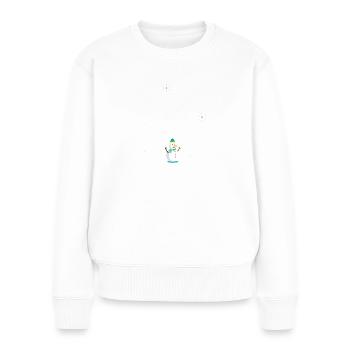 Schneemann im Winter - Frauen Premium Bio Pullover - Weiß - Vorne - Julia (174cm)