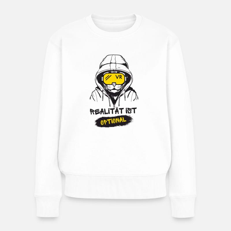 La réalité VR est facultative - Pull Premium bio Femme - blanc