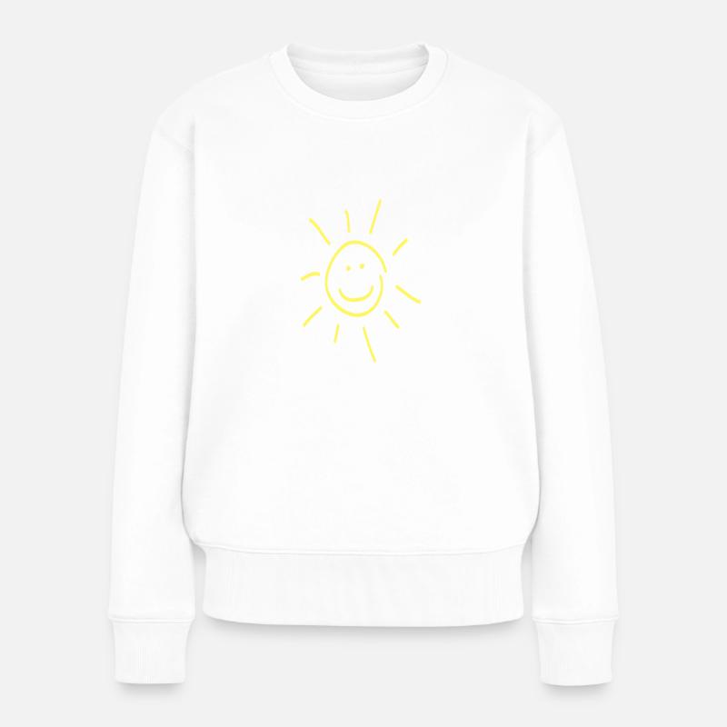 Sonne Sonne Sonne - Frauen Premium Bio Pullover - Weiß