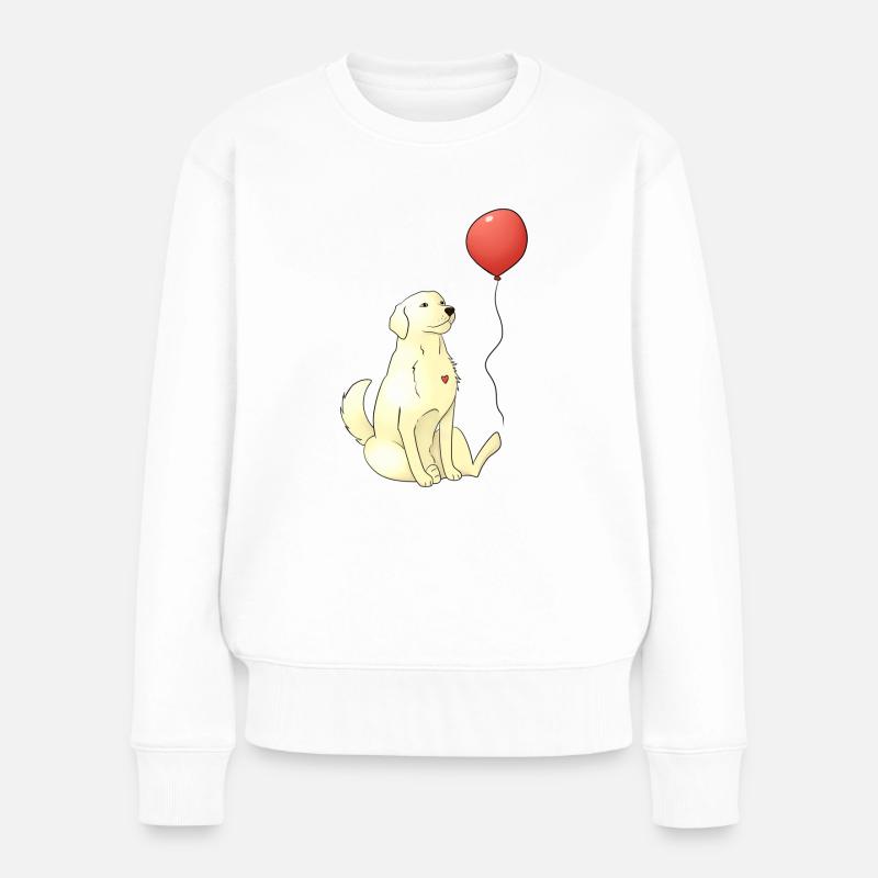 Golden Retriever - Frauen Premium Bio Pullover - Weiß