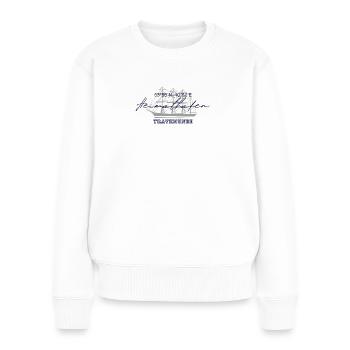 Port d’attache Travemünde - Pull Premium bio Femme - blanc - Devant - Julia (174cm)