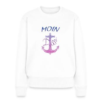 Moin Hamburg Diggi - Frauen Premium Bio Pullover - Weiß - Vorne - Julia (174cm)