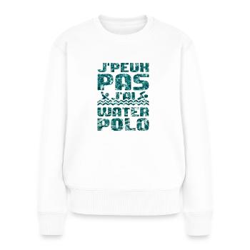 Je Peux Pas J'ai Water Polo Humour Sport - Pull Premium bio Femme - blanc - Devant - Julia (174cm)
