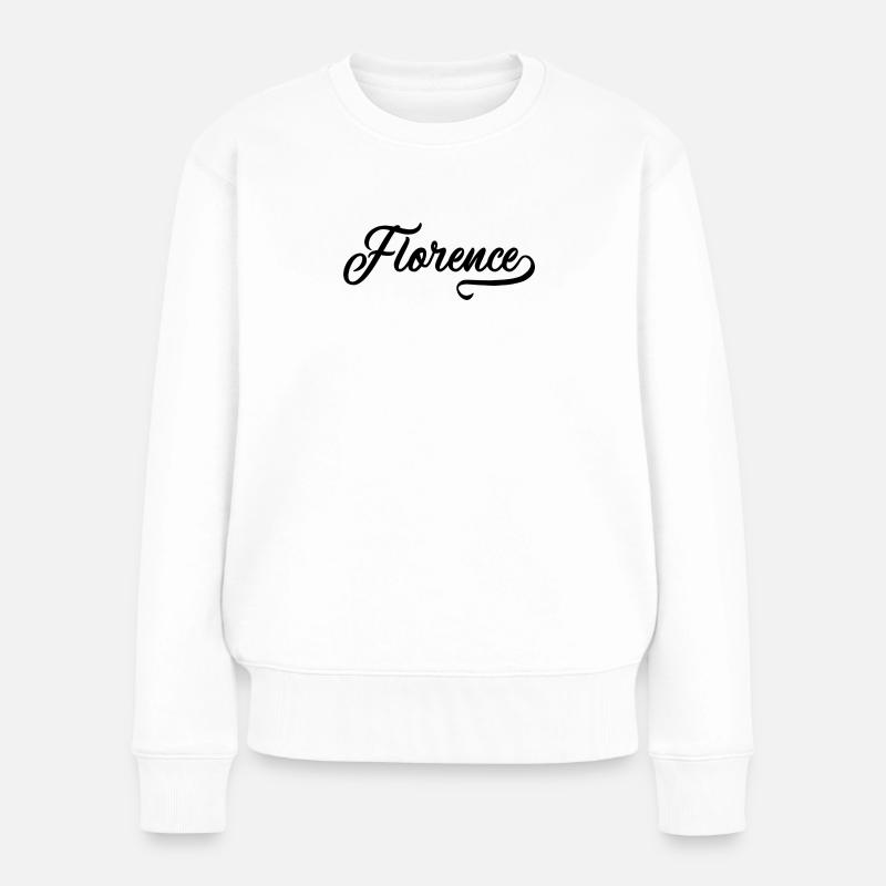 Florence - Prénom - Pull Premium bio Femme - blanc
