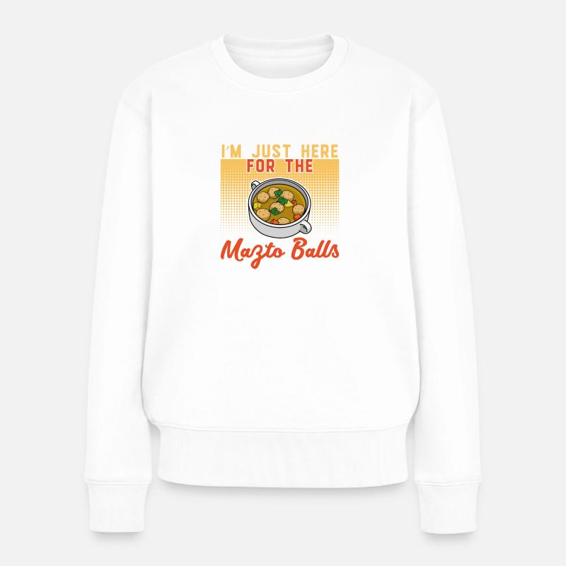 Israel Jude Koscher Küche Matzah Pessach - Frauen Premium Bio Pullover - Weiß
