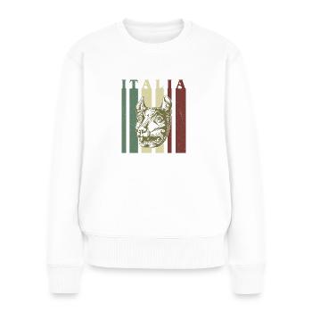 Wolf Rome Italie Italia Vacances Histoire - Pull Premium bio Femme - blanc - Devant - Julia (174cm)