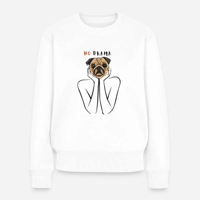 PAS DE DRAME - Pull Premium bio Femme - blanc