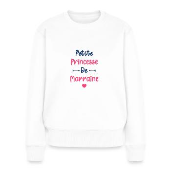 Petite princesse de marraine - Pull Premium bio Femme - blanc - Devant - Julia (174cm)