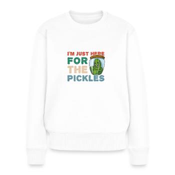 Cornichons Fruit Marinage Concombres Jardin fruitier - Pull Premium bio Femme - blanc - Devant - Julia (174cm)