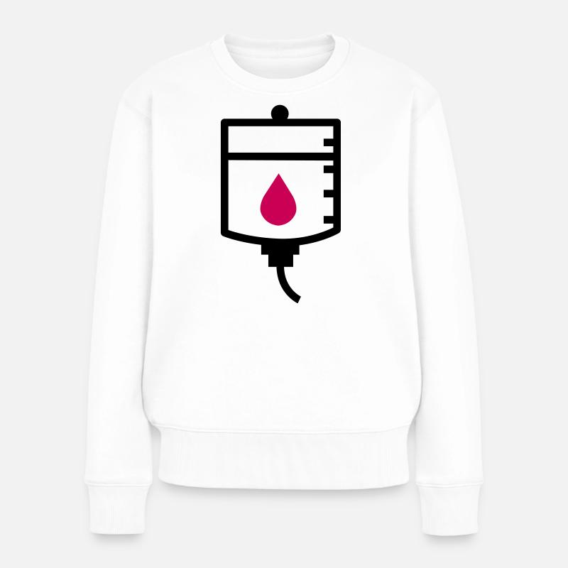 Arzt Therapie Behandlung Tropf - Frauen Premium Bio Pullover - Weiß