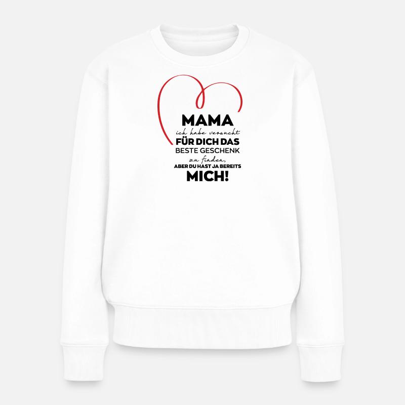 Maman Cadeau Drôle - Pull Premium bio Femme - blanc
