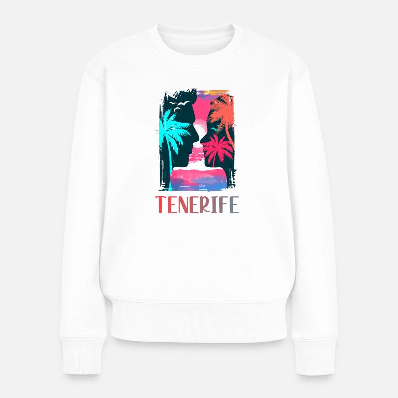Teneriffa - Frauen Premium Bio Pullover - Weiß