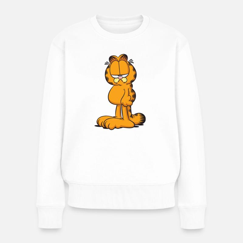 Garfield Non - Frauen Premium Bio Pullover - Weiß