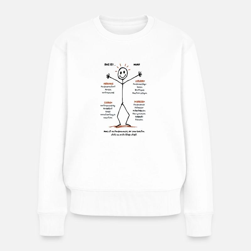 Das ist Noah Familienzauber - Frauen Premium Bio Pullover - Weiß