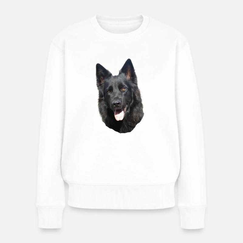 Tête de berger noir - Pull Premium bio Femme - blanc