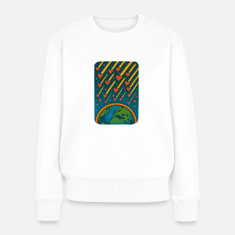 Herzschnuppen - Frauen Premium Bio Pullover - Weiß