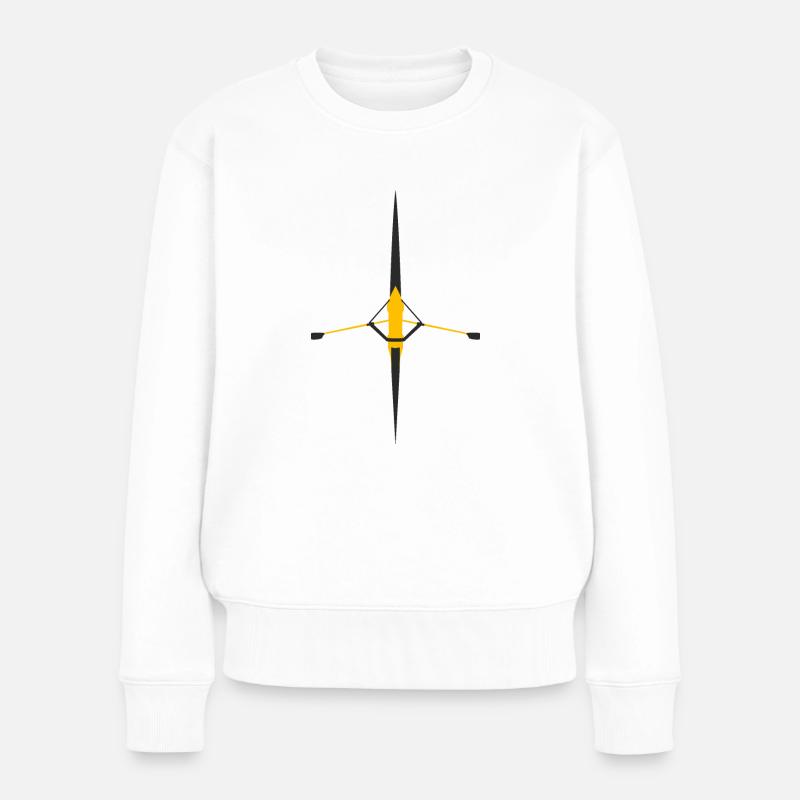 Rudern - Frauen Premium Bio Pullover - Weiß