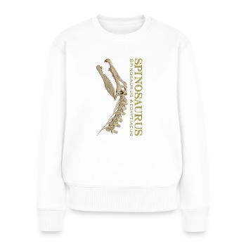 Spinosaurus Schädel bone - Frauen Premium Bio Pullover - Weiß - Vorne - Julia (174cm)
