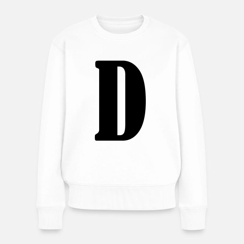 D - Women's Premium Organic Jumper - white