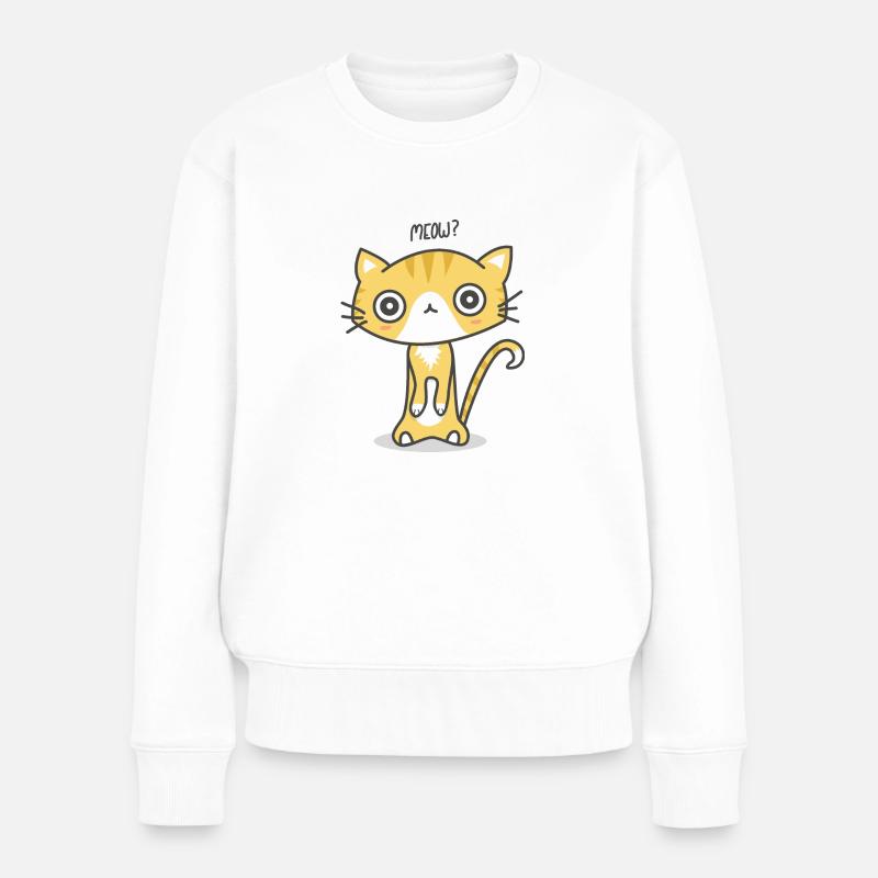 Miaou? - Pull Premium bio Femme - blanc