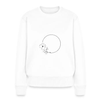Poppy 25 Poppy flower wreat - Women's Premium Organic Jumper - white - Front - Julia (174cm)