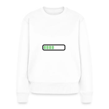 Battery Battery loading - Women's Premium Organic Jumper - white - Front - Julia (174cm)