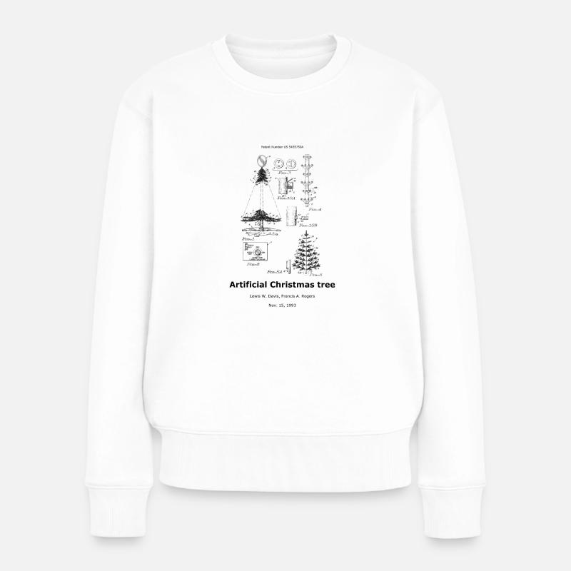 Artificial christmas tree - Frauen Premium Bio Pullover - Weiß