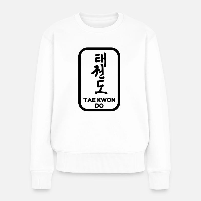 Taekwondo Taekwondoin Tae-Kwon-Do Tae Kwon Do - Frauen Premium Bio Pullover - Weiß