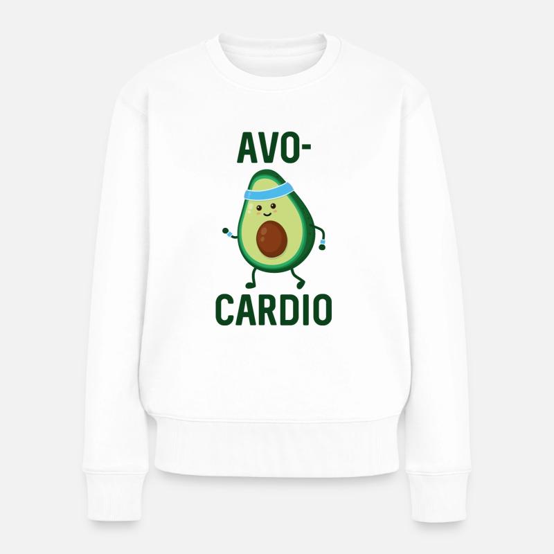 Avocardio - Frauen Premium Bio Pullover - Weiß