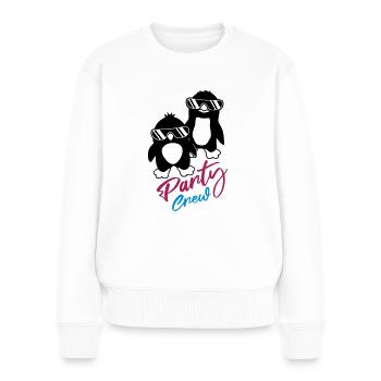 Penguin Friends Party Crew - Pull Premium bio Femme - blanc - Devant - Julia (174cm)